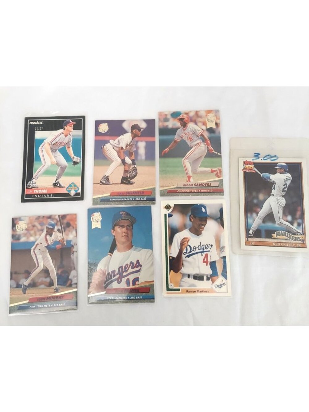 Vintage Mixed Baseball Trading Cards Pinnacle, Score, Fleer, & Topps 1990's Lot